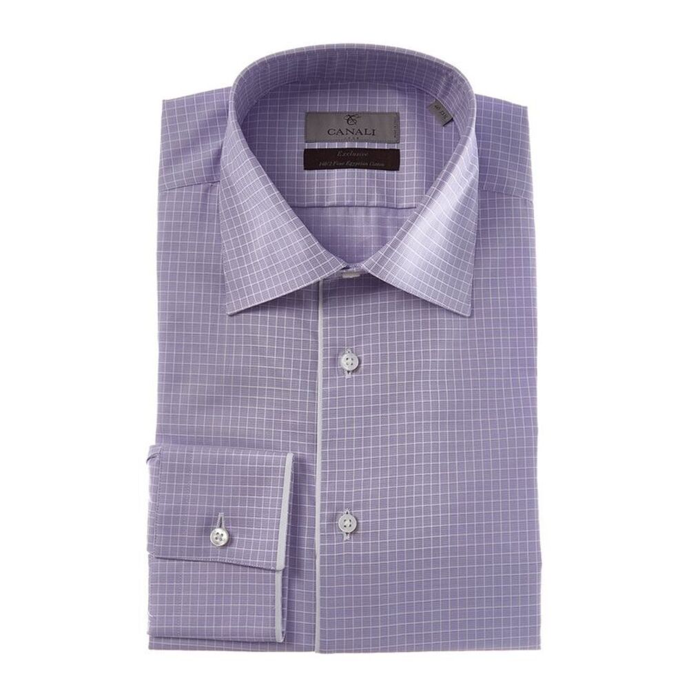 Canali Mens  Dress Shirt, Purple